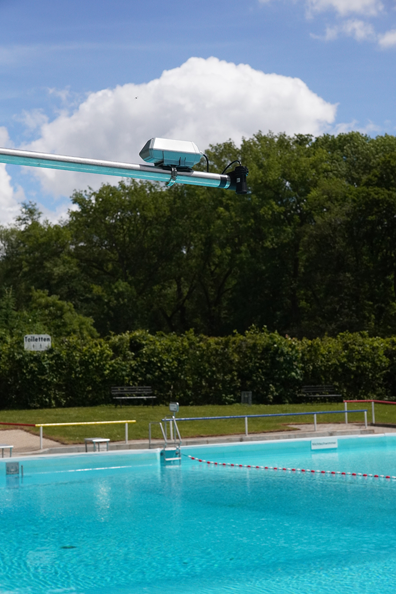 Pegelstandmesser im Waldbad.